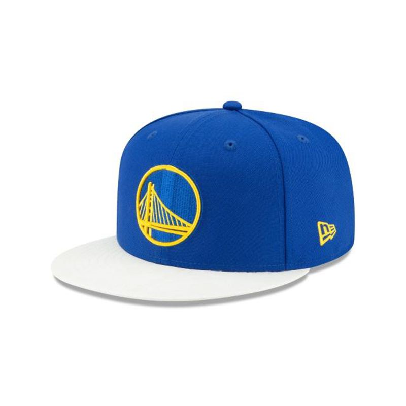 NBA Golden State Warriors Visor Flare 9Fifty Snapback (UQT4848) - Blue New Era Caps